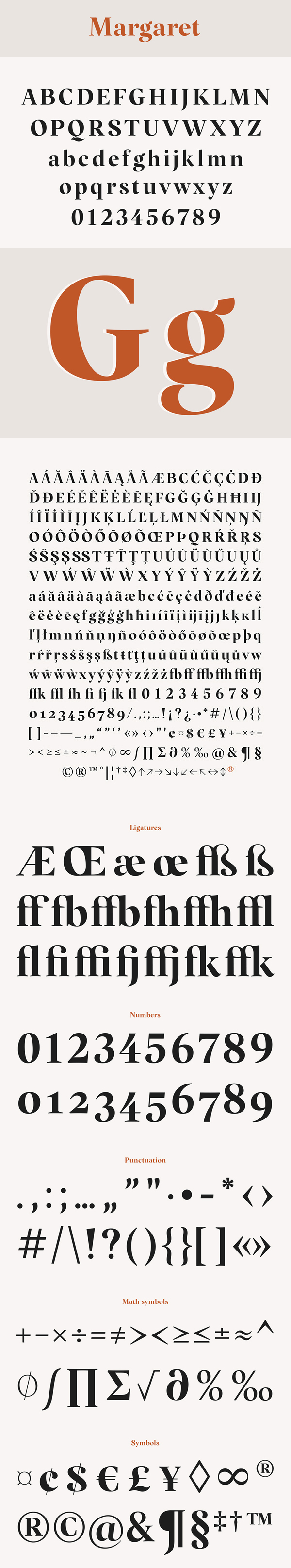 Margaret Serif Font Letters Margaret Serif Font Letters