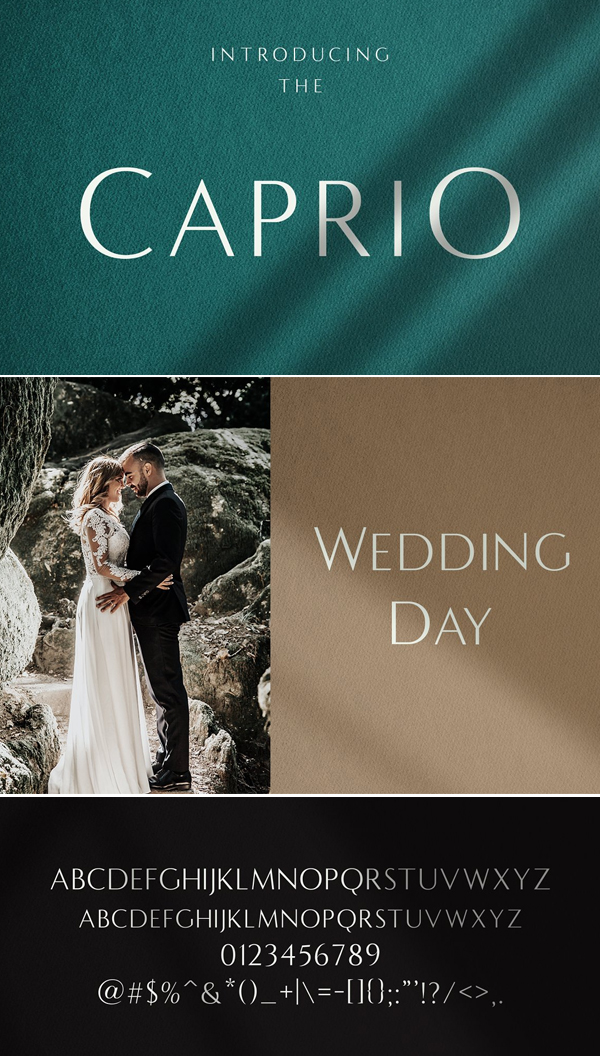 Caprio - Elegant Wedding Typeface Caprio - Elegant Wedding Typeface