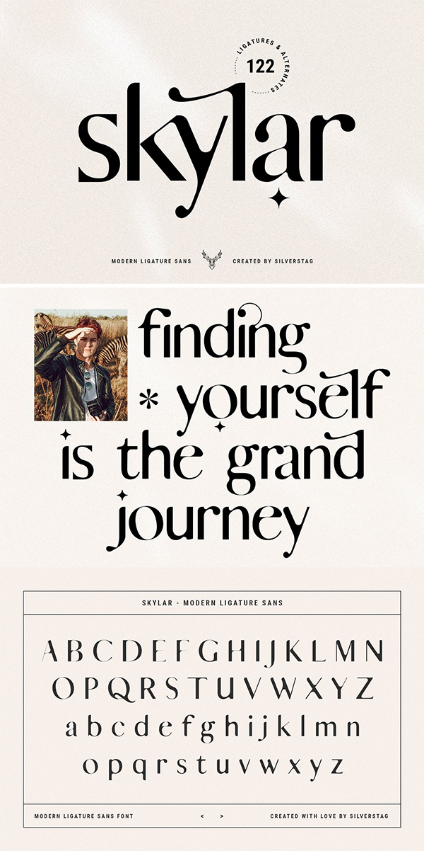 Skylar - Modern Ligature Sans Font Skylar - Modern Ligature Sans Font