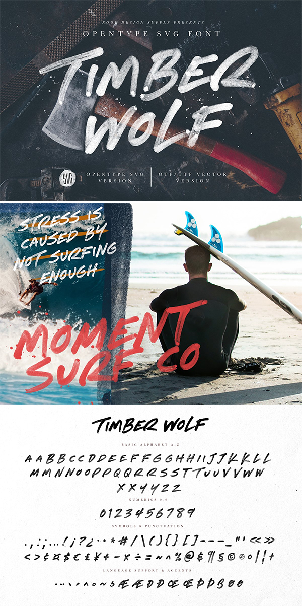 Timber Wolf - Opentype SVG Font Timber Wolf - Opentype SVG Font