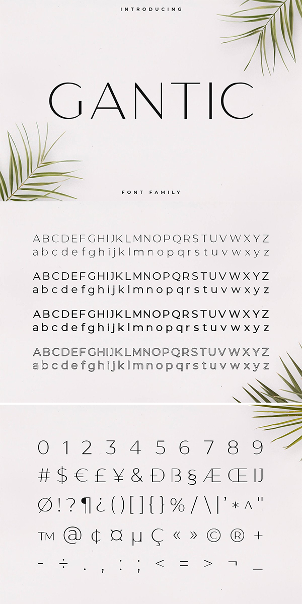 Gantic Font Family - Sans Serif Gantic Font Family - Sans Serif