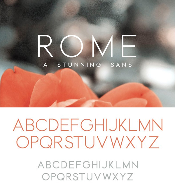 Rome | A Stunning Sans Serif Font Rome | A Stunning Sans Serif Font
