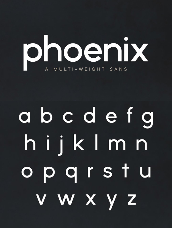 Phoenix | A Multi-Weight Sans Font Phoenix | A Multi-Weight Sans Font