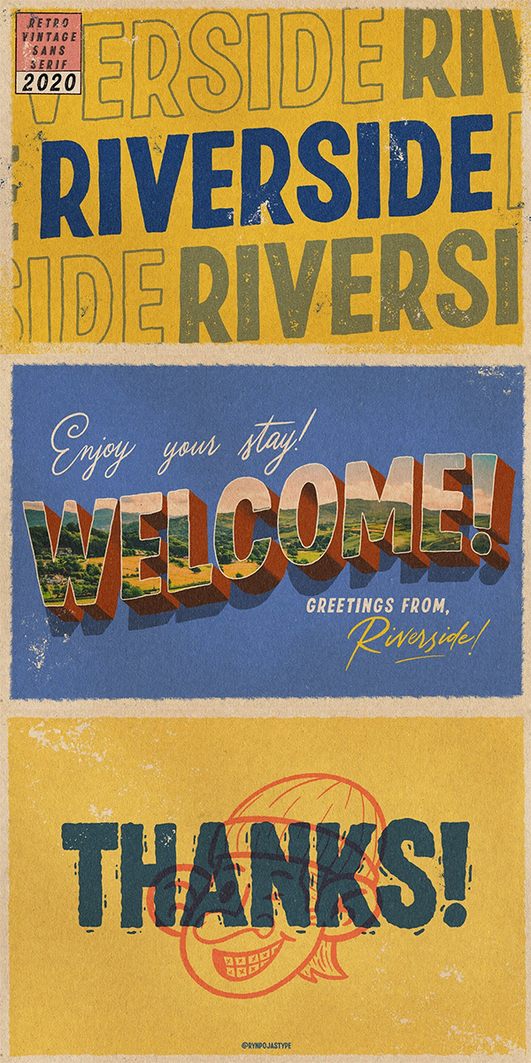 Retro Vintage Sans Serif Font Retro Vintage Sans Serif Font