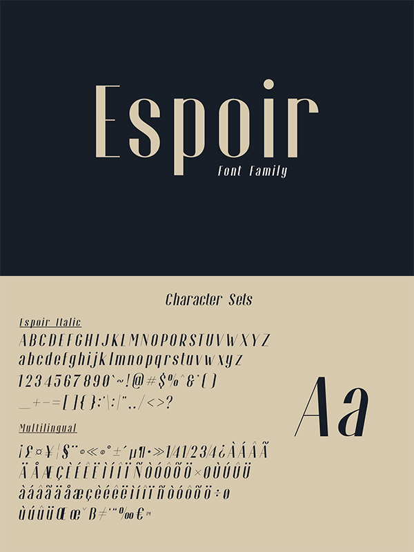 Espoir Font Family Espoir Font Family