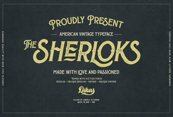 The Sherloks Free Font The Sherloks Free Font