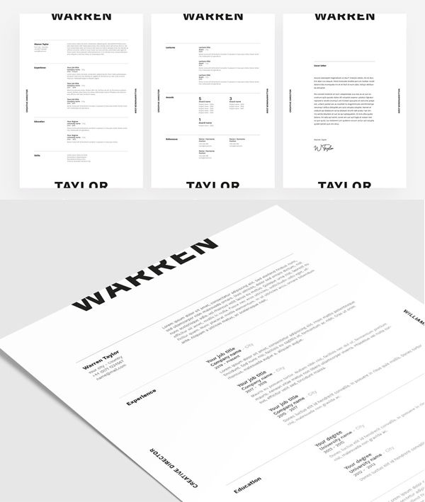 Warren | CV / Resume Template Warren | CV / Resume Template