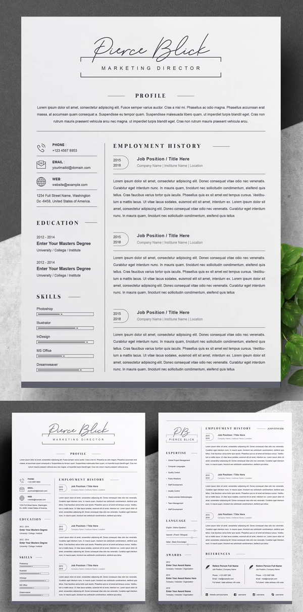 Creative Clean Resume / CV Template Creative Clean Resume / CV Template