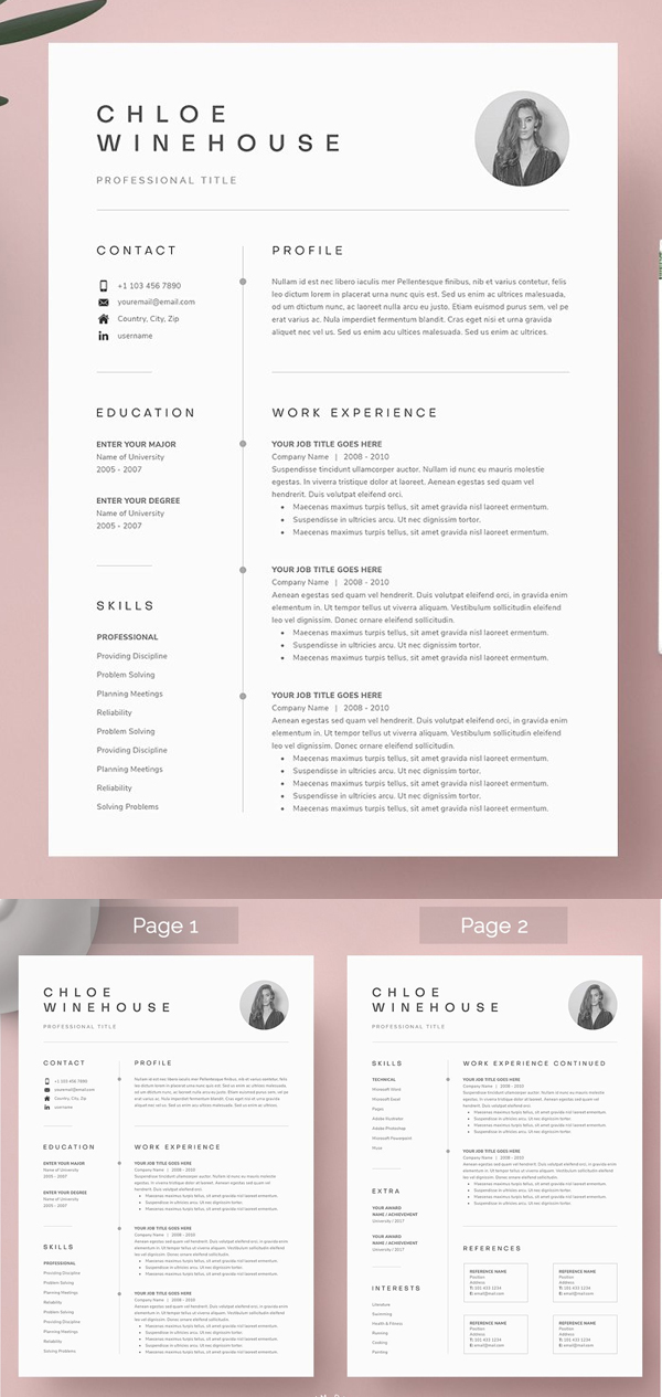 Word Resume & Cover Letter Template Word Resume & Cover Letter Template