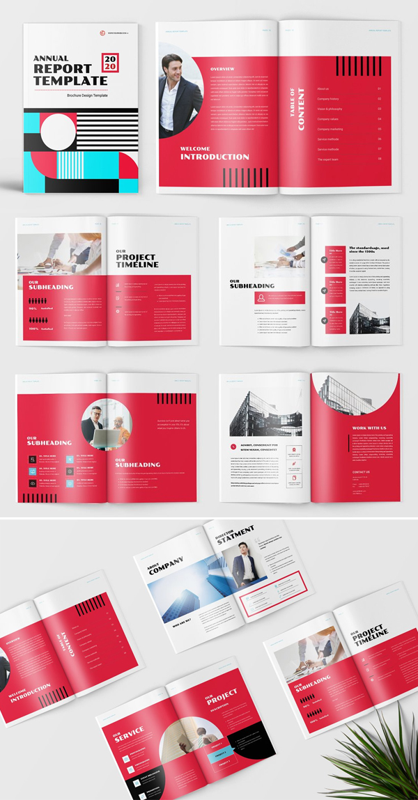 Red Annual Report Template Red Annual Report Template