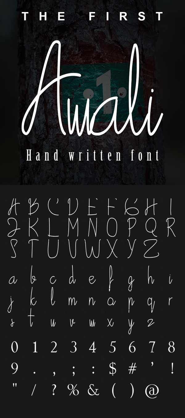 Awali Hand-Written Free Font Free Font Awali Hand-Written Free Font Free Font