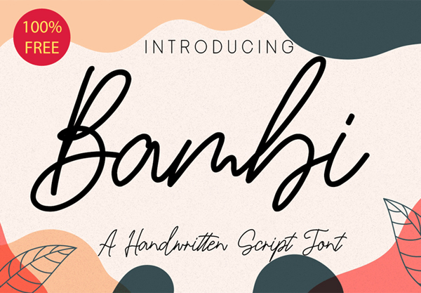 Bambi Handwritten Free Font Free Font Bambi Handwritten Free Font Free Font
