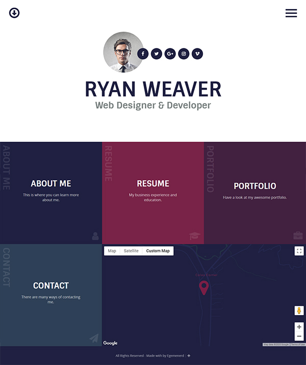 Insurgent - Personal Vcard Resume Portfolio WordPress Theme Insurgent - Personal Vcard Resume Portfolio WordPress Theme