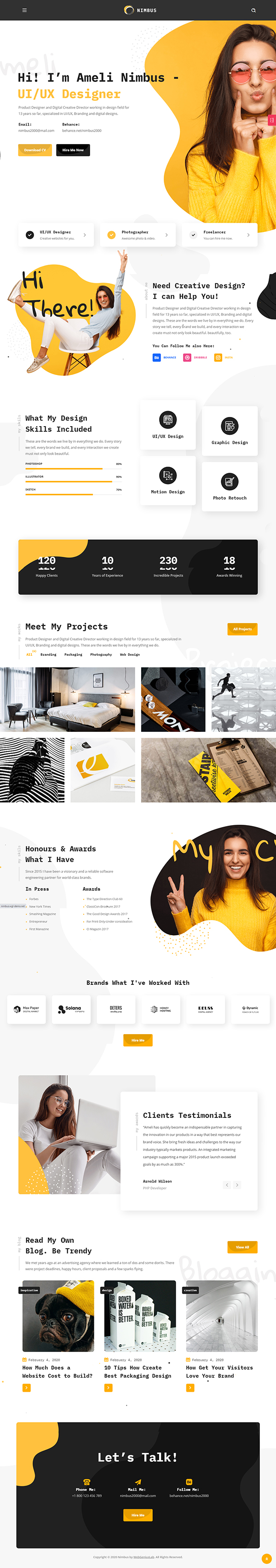 Nimbus - CV & Portfolio WordPress Theme Nimbus - CV & Portfolio WordPress Theme
