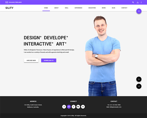 Sility - vCard, CV & Resume WordPress Theme Sility - vCard, CV & Resume WordPress Theme