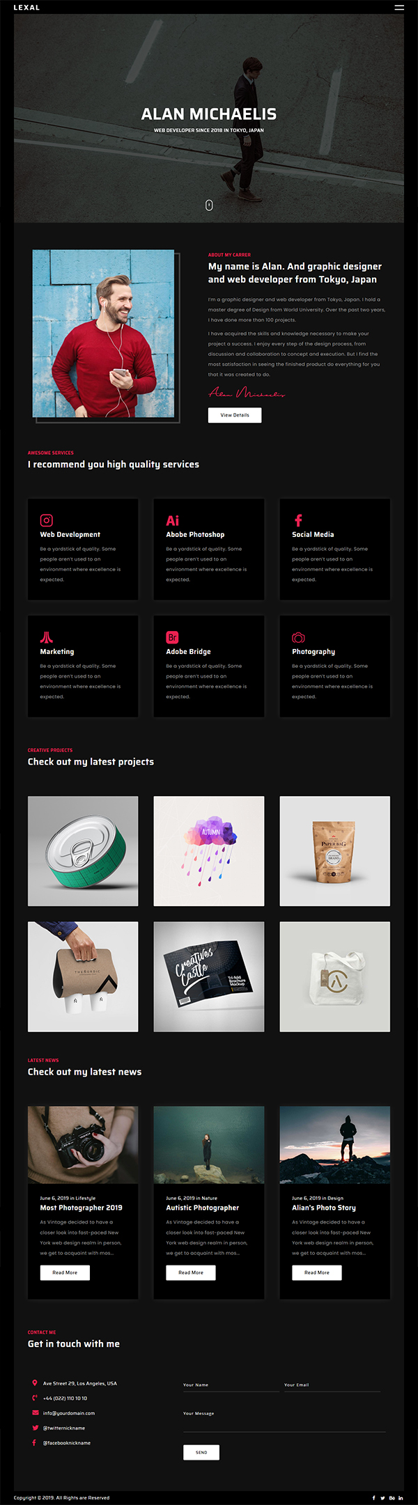 Lexal - Personal / Portfolio / Resume WordPress Theme Lexal - Personal / Portfolio / Resume WordPress Theme