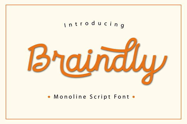 Braindly Monoline Script Free Font Free Font Braindly Monoline Script Free Font Free Font