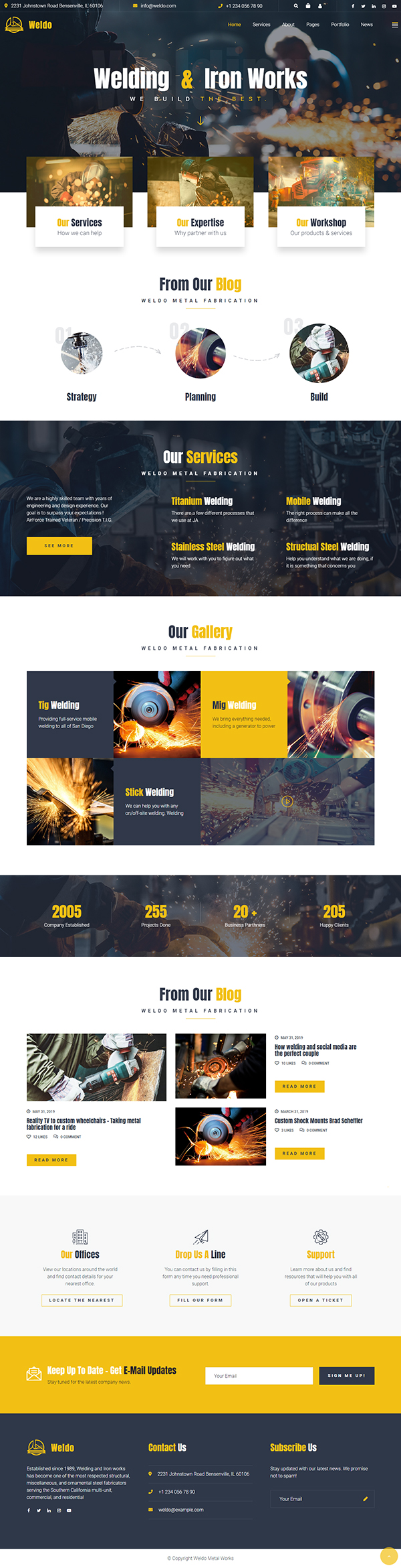 Weldo - Metal Works WordPress Theme