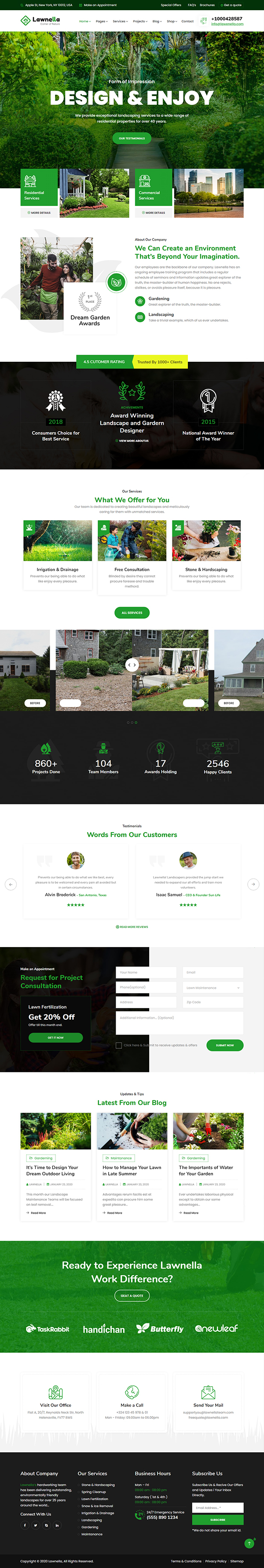 Lawnella - Gardening & Landscaping WordPress Theme