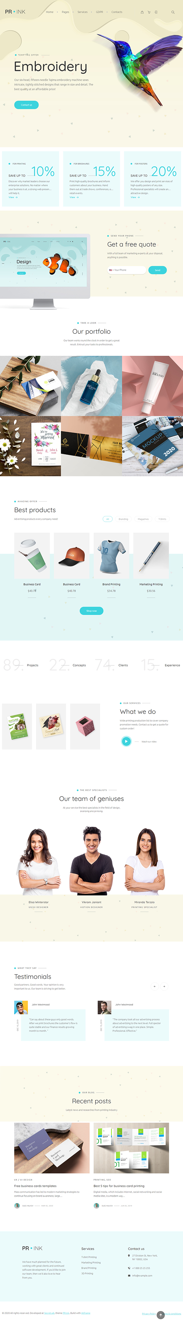 Prink - Print Shop WordPress Theme