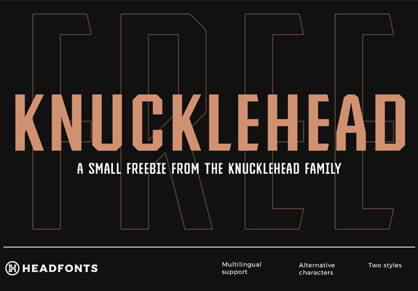 Knucklehead Free Font