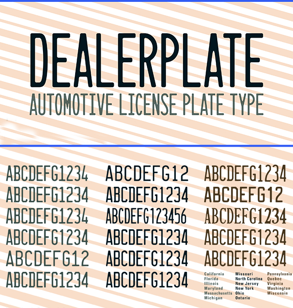 Dealerplate Free Font