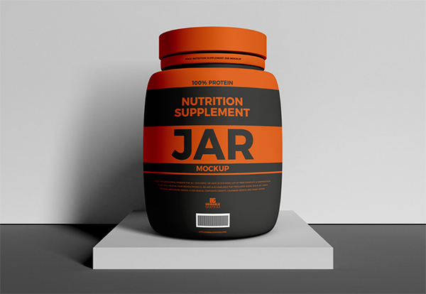 Free Supplement Jar Mockup Free Supplement Jar Mockup