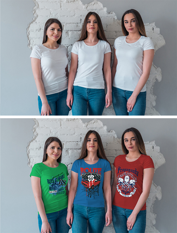 Free Female T-Shirt Mockup Free Female T-Shirt Mockup