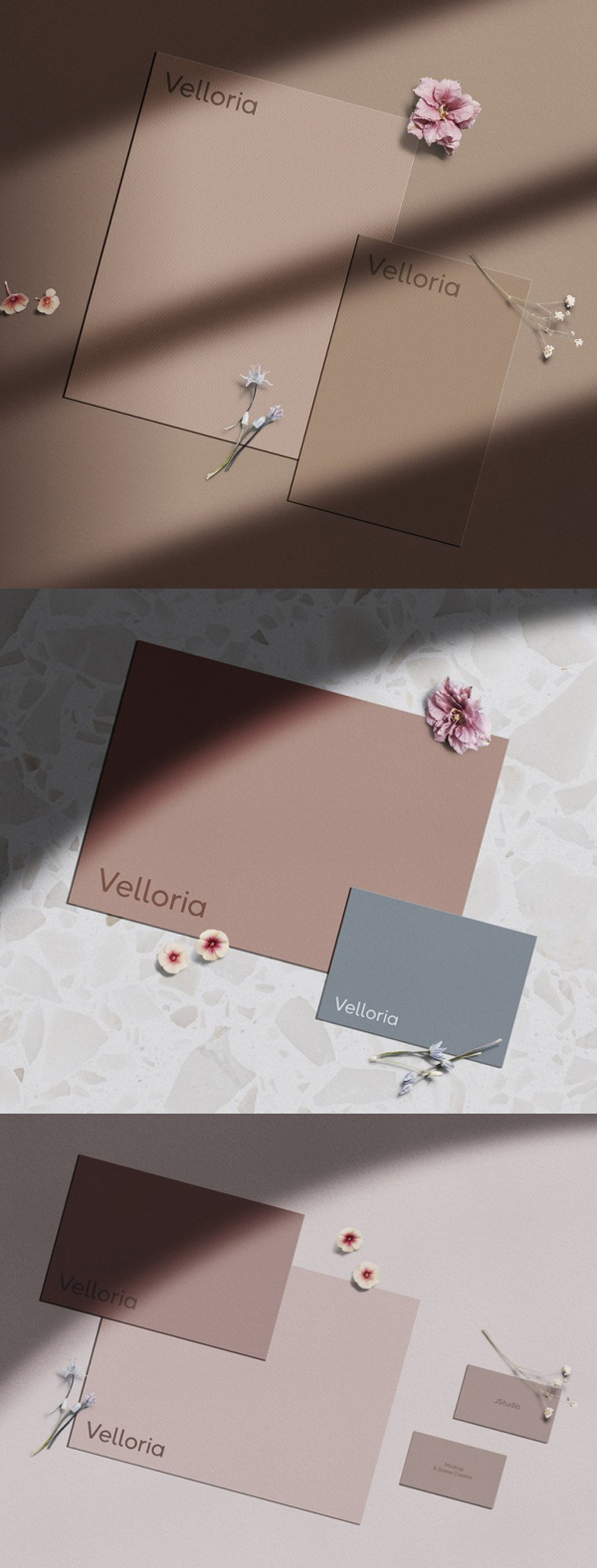 Velloria Mini — Stationery Mockup