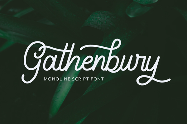 Gathenbury Script Free Font Free Font