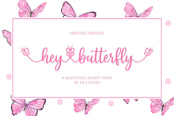 Hey Butterfly Script Free Font