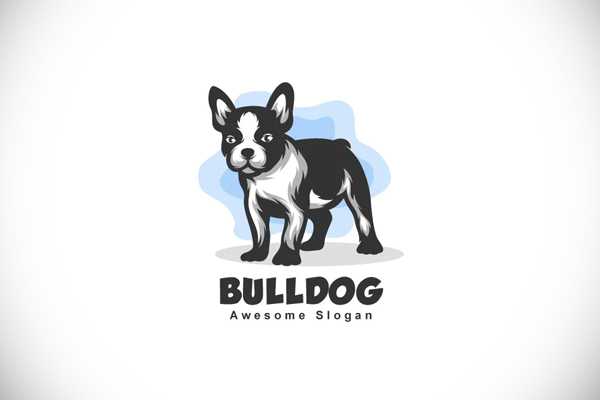 French Bulldog Color Mascot Logo
