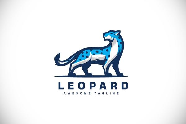 Snow Leopard Color Mascot Logo