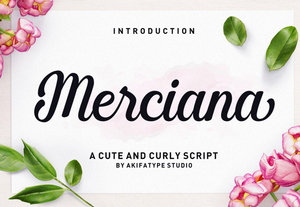 Merciana Script Free Font Free Font Merciana Script Free Font Free Font