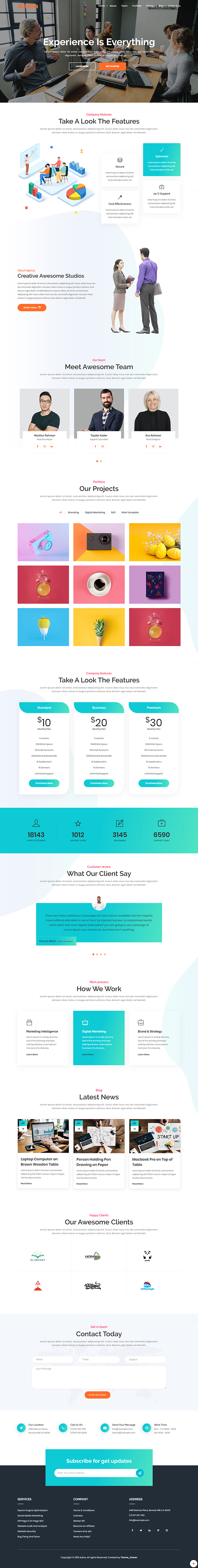 Aaina - Parallax WordPress Theme