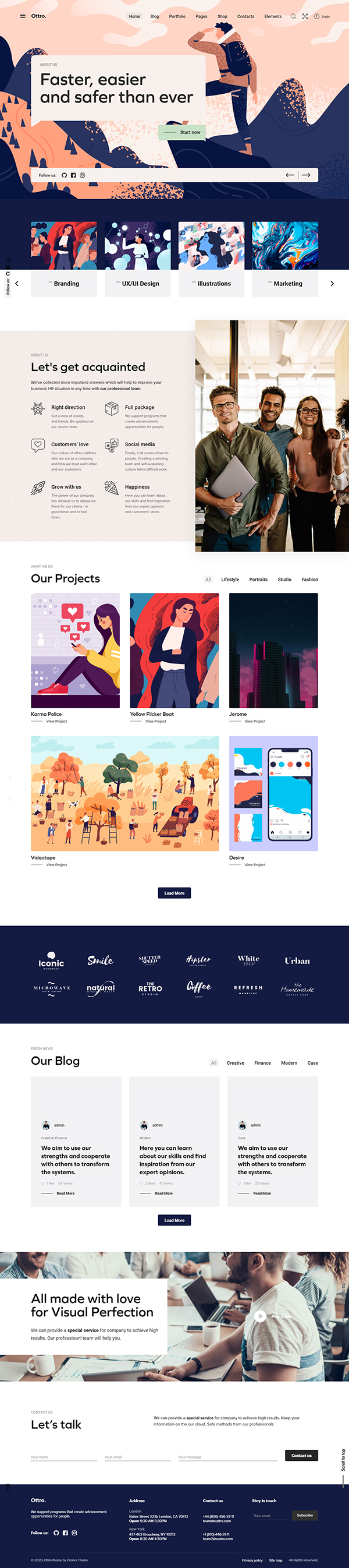 Ottro - Portfolio & MultiPurpose WordPress