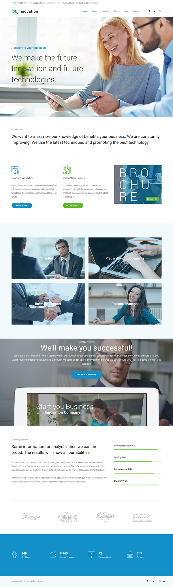 Innovation Business Corporate WordPress Theme