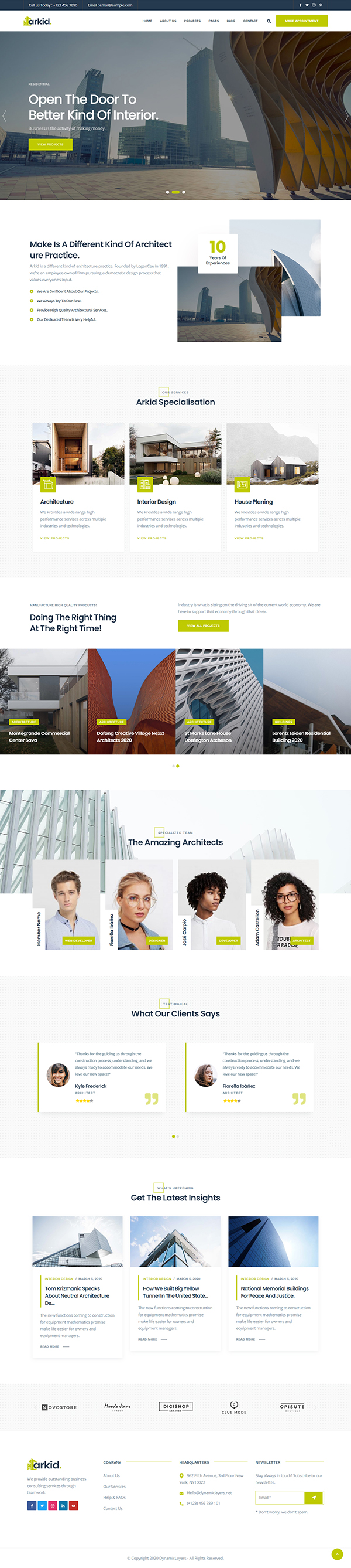 Arkid - Architecture and Interior Design WordPress Theme