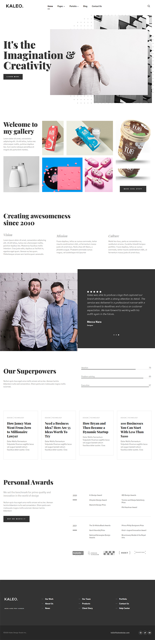 Kaleo - Creative Portfolio WordPress Theme