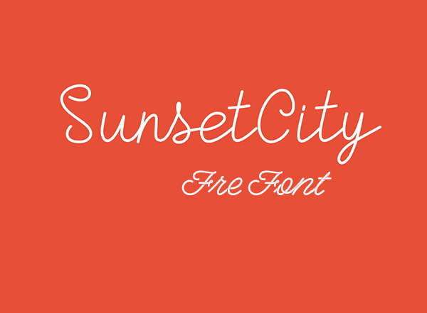 Sunset City Monoline Script Free Font Free Font Sunset City Monoline Script Free Font Free Font
