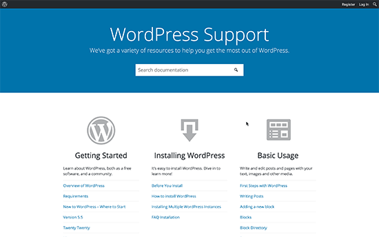 WordPress support forums