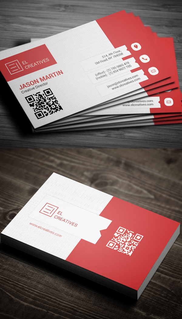 Red Creative Business Card Red Creative Business Card