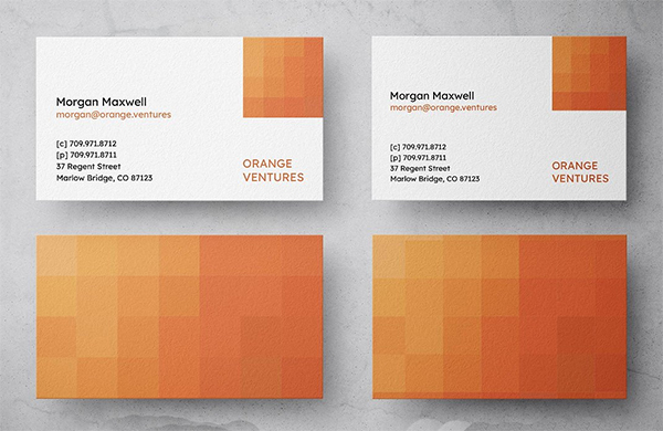 Orange Ventures Business Card Design Orange Ventures Business Card Design