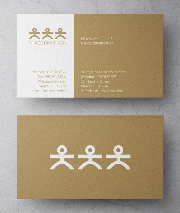 Three Brothers Law Business Card Design Three Brothers Law Business Card Design