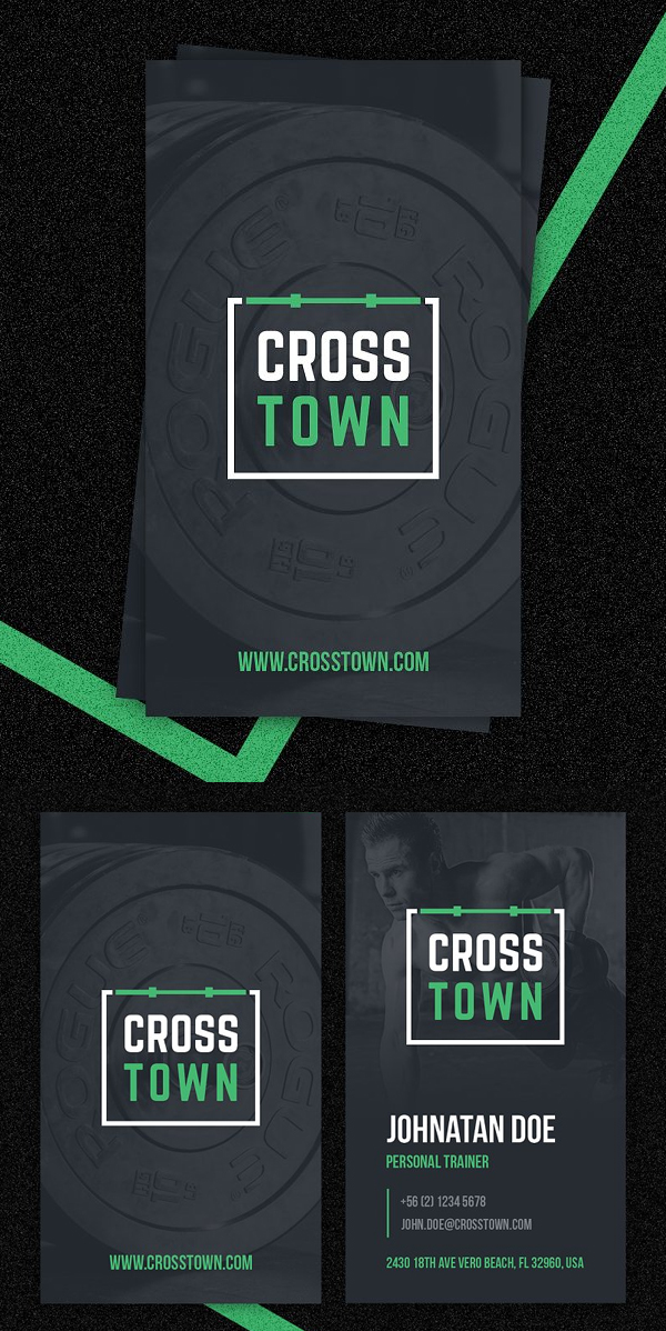 Gym Fitness Business Card Gym Fitness Business Card