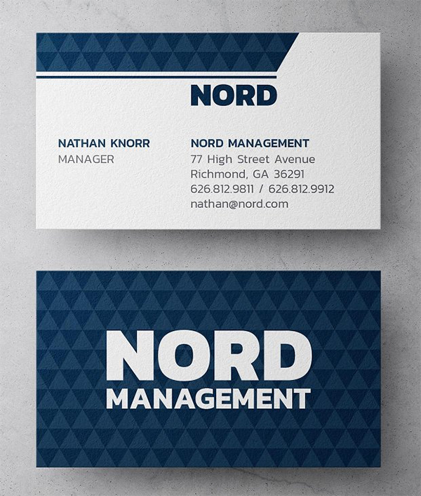 Nord Management Business Card Nord Management Business Card