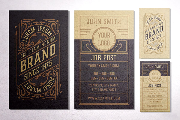 Vintage Business Card Design Vintage Business Card Design