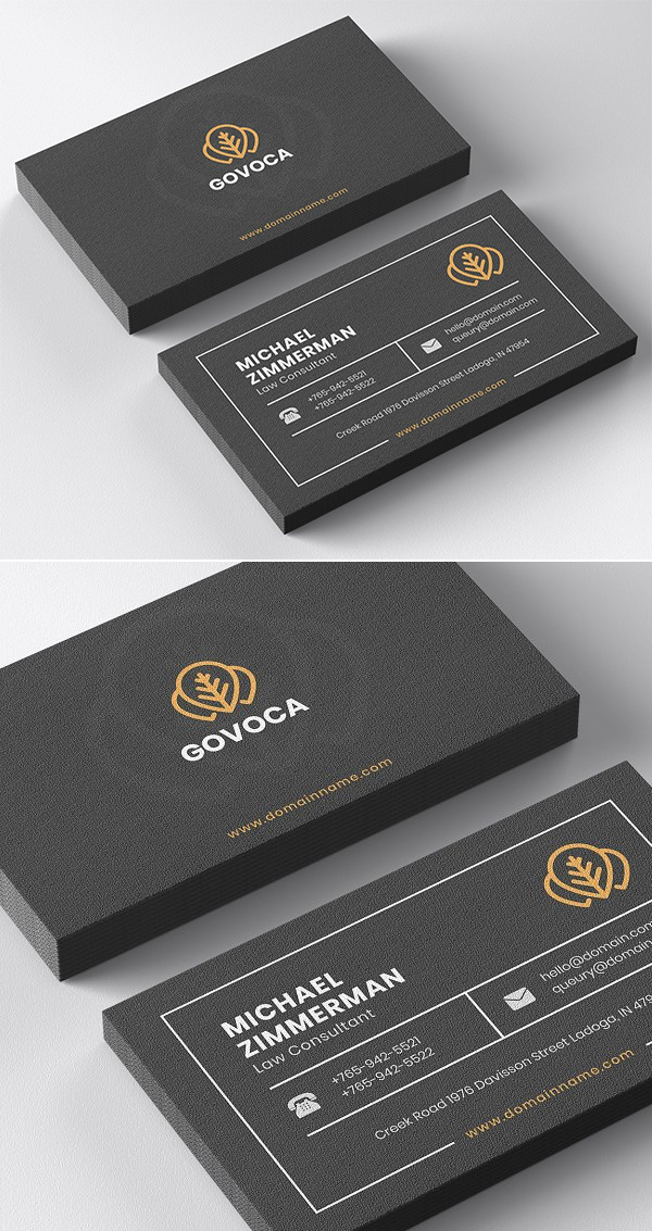 Minimal Business Card & Mockup Minimal Business Card & Mockup