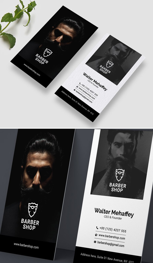 Barbershop Business Card Design Barbershop Business Card Design