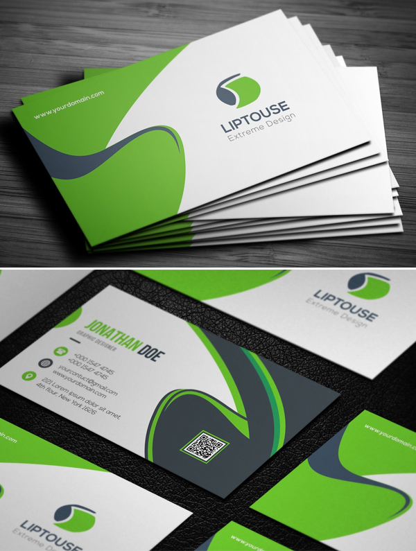 Green Business Card Template Green Business Card Template